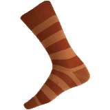 Humphrey Law Alpaca/Merino Stripe Socks Terracotta
