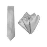 Tie & Pocket Square 'Carbon' Grey