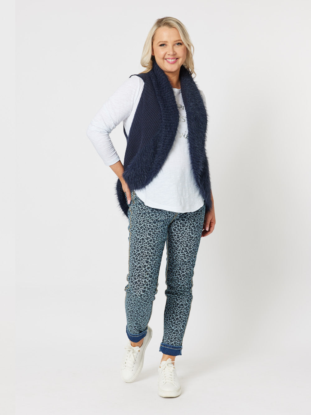 Threadz Reversible Animal Print Jean