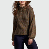 Tribal Funnel Neck Oversize Sweater