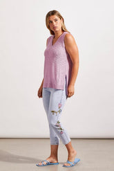 Tribal Audrey Slim Capri w Fancy Emb