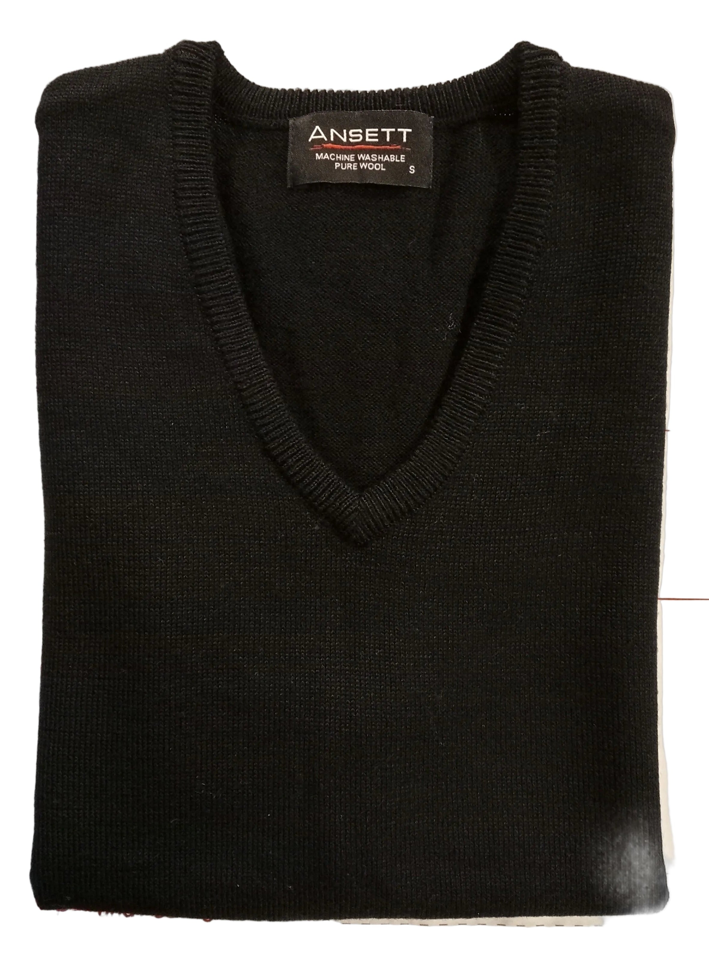 Ansett Superwash Wool Slip-on Vest Black
