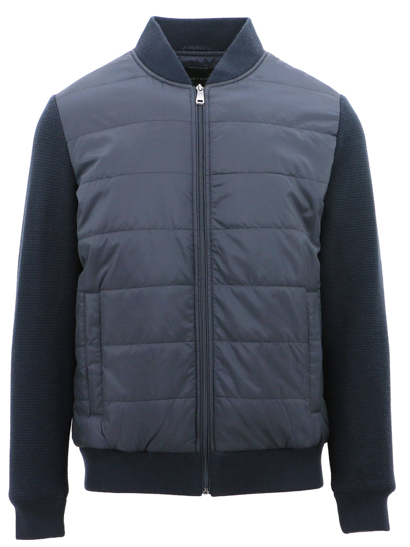 Boston Acton Black Quilted Bomber Jacket