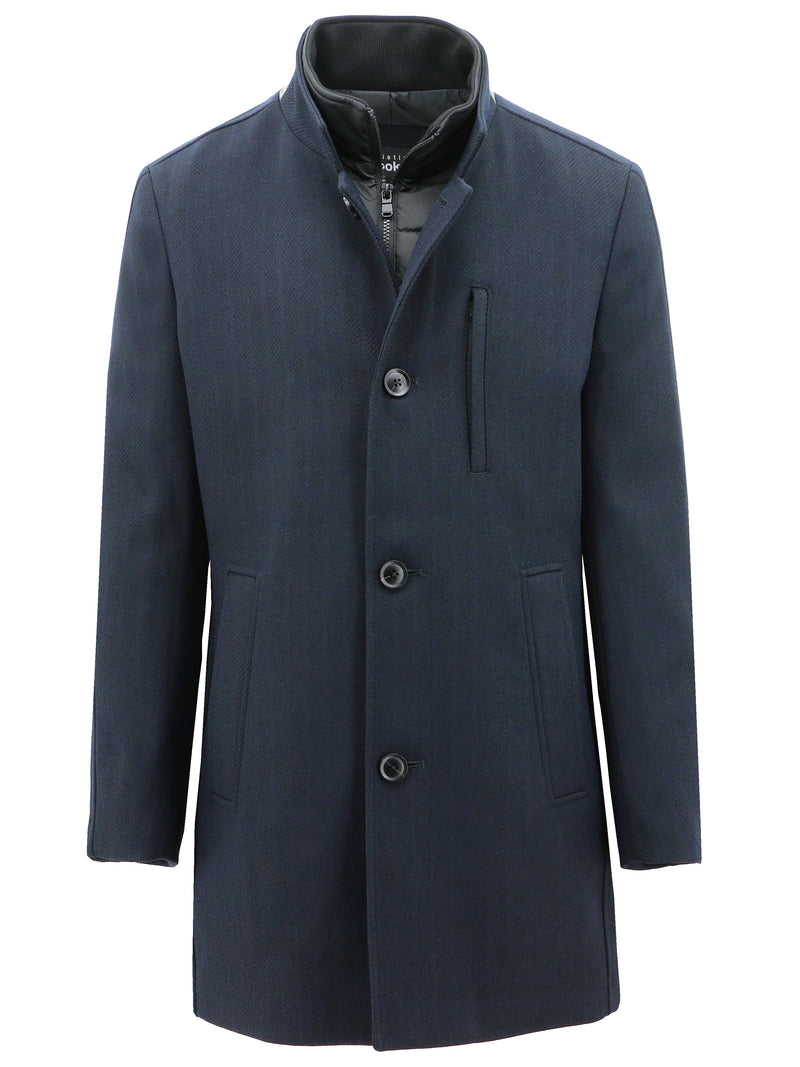 Christian Brookes Charles Navy Overcoat