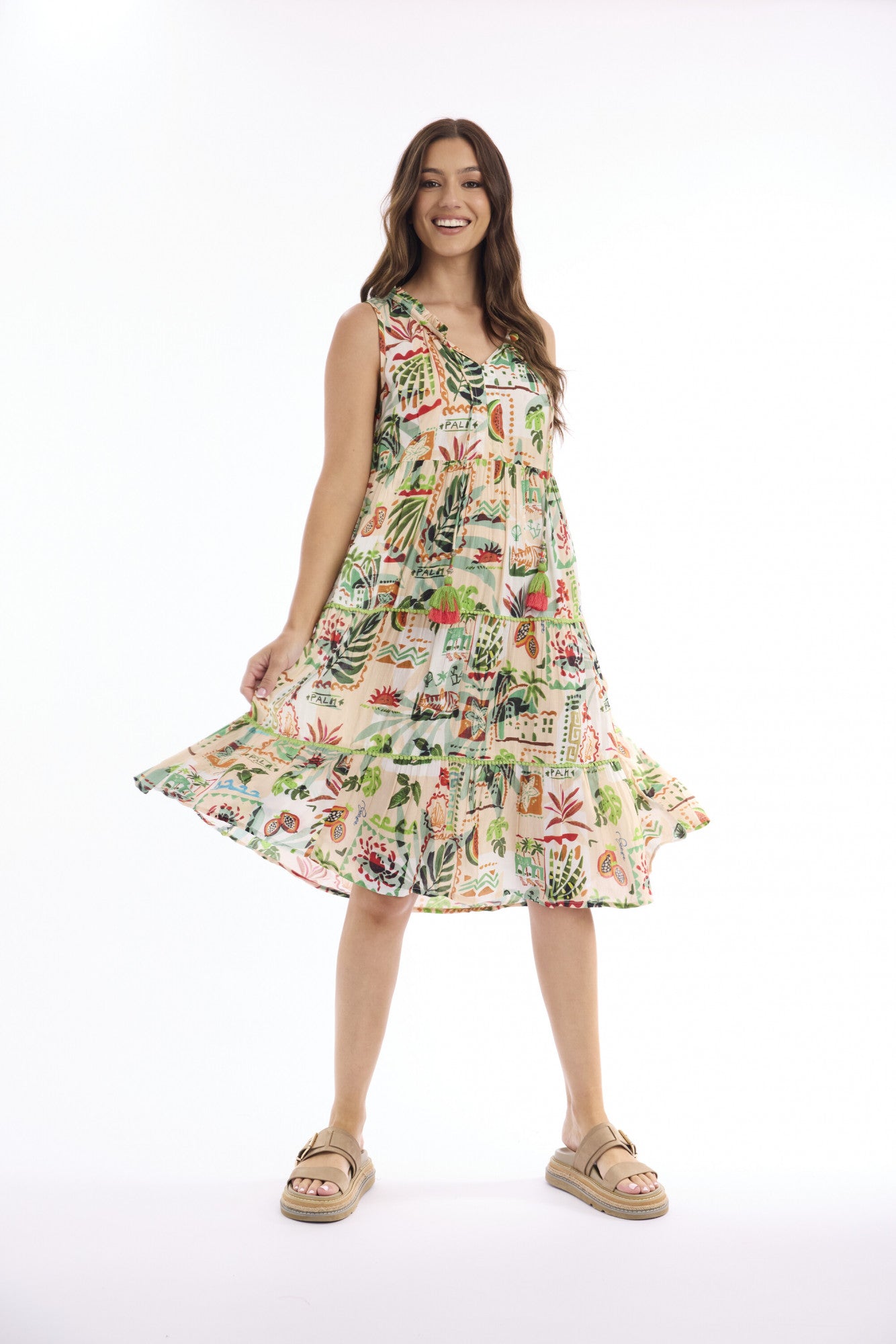 Escape By OQ Zoe Sleeveless Layered Dress