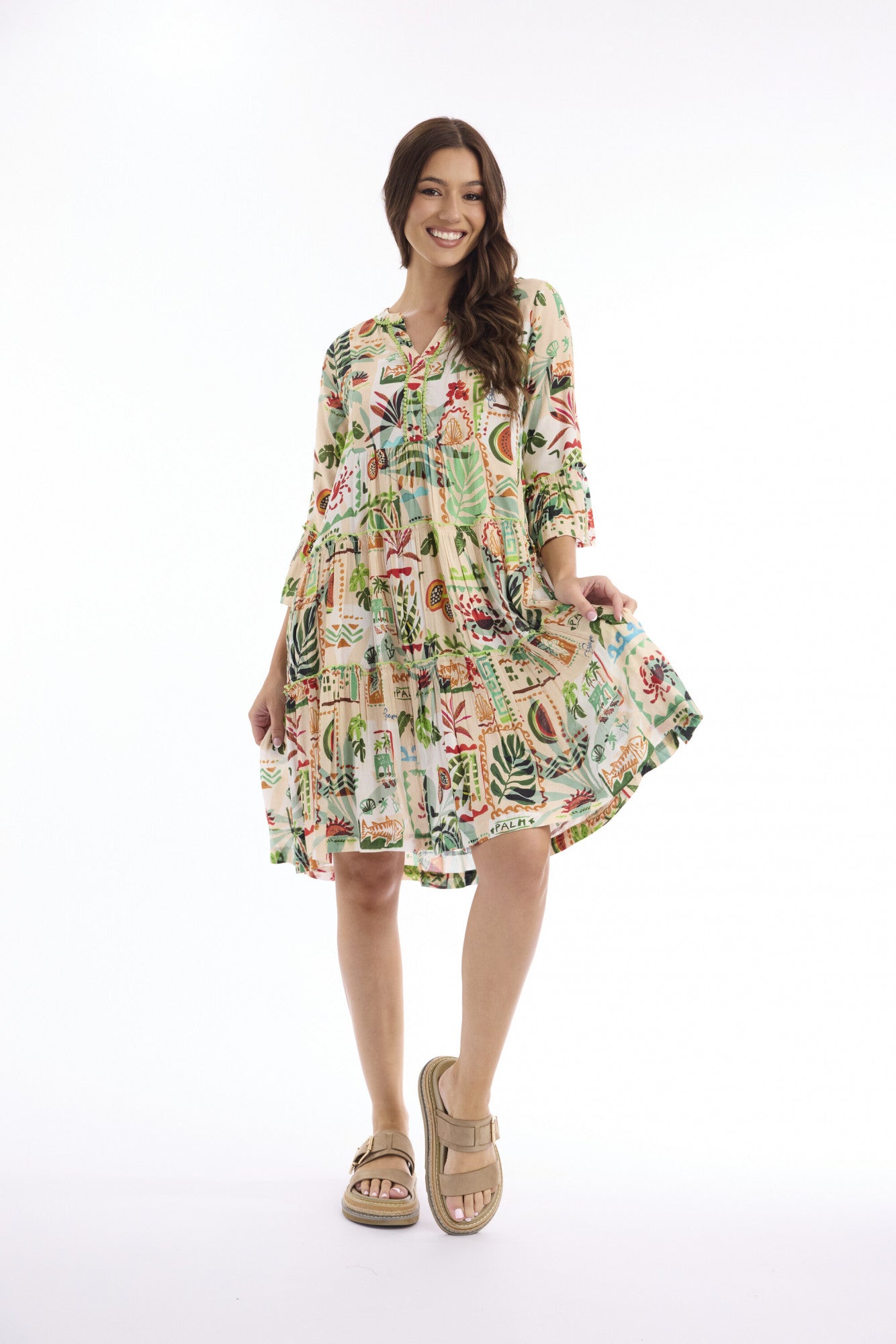 Escape By OQ Zoe Frill Layers Dress
