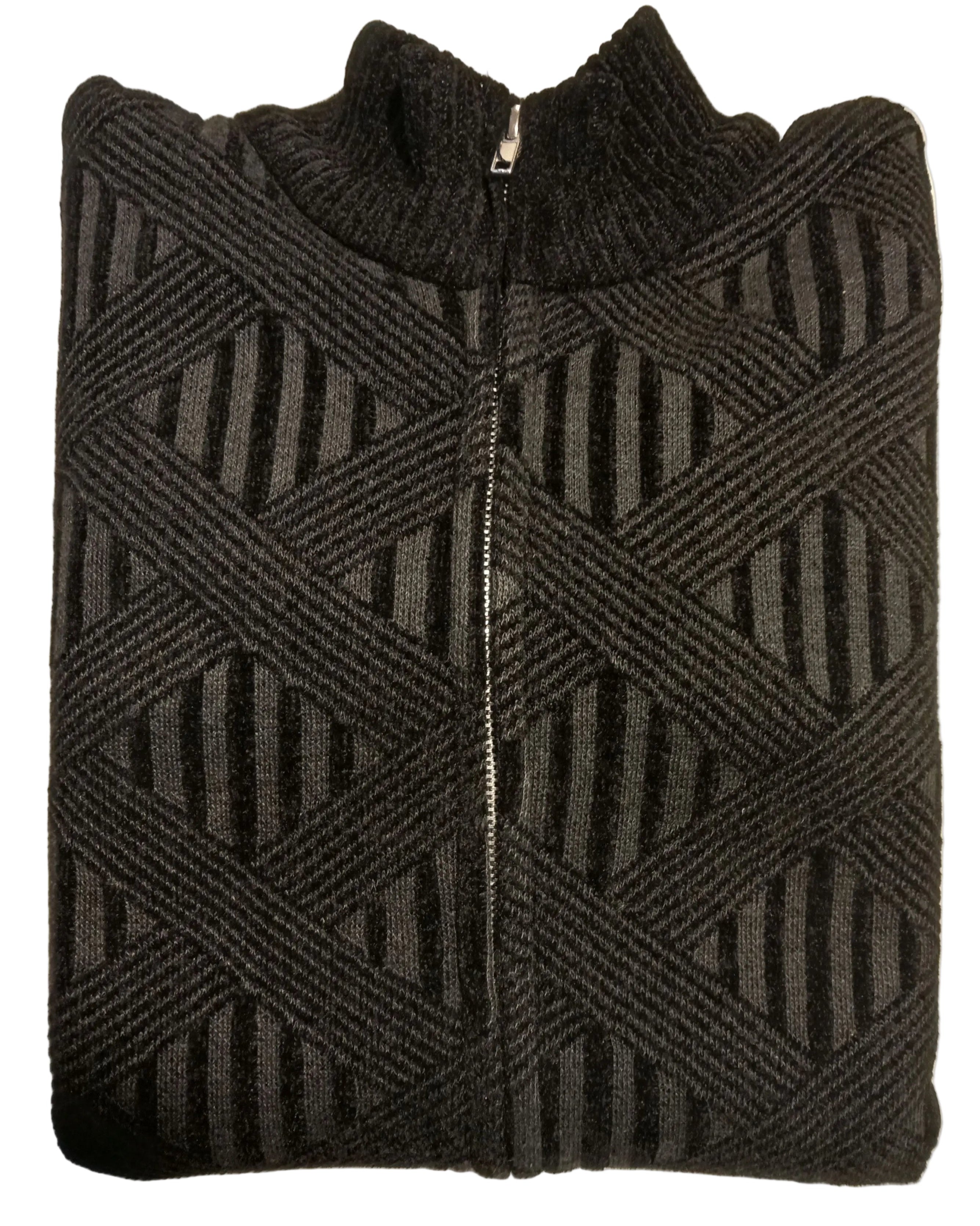 Mens Knit Fleece Jacket Black