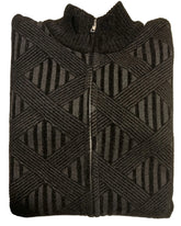 Mens Knit Fleece Jacket Black