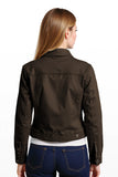 Cafe Latte Stretch Jean Jacket Chocolate