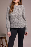 Tribal Mock Neck Mix Sweater