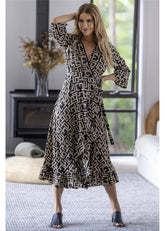 Cienna Geo Wrap Dress