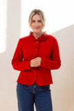 See Saw Boiled Wool Ruffle Trim Jacket