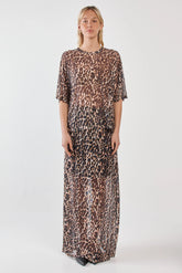 Sass Oxley Print Mesh Skirt