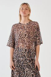 Sass Oxley Print Mesh Tee