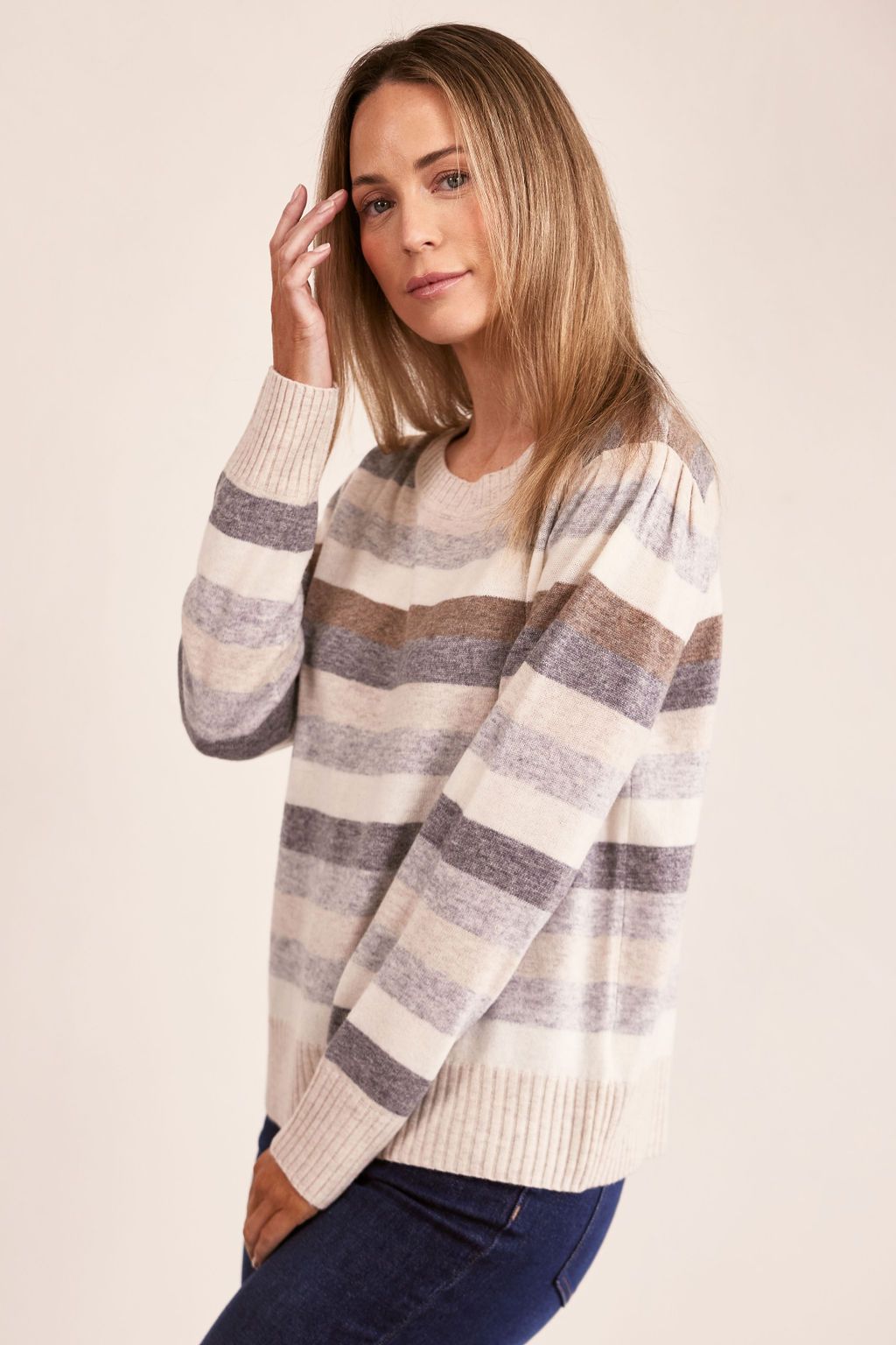 See Saw Wool Blend Stripe Sweater