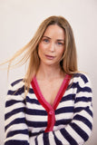 See Saw Angora Mix Stripe Cardigan