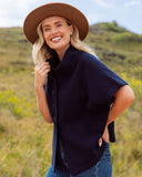 See Saw Boiled Wool Button Thru Vest Red