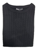 Slade Fine Knit Cable Jumper Black