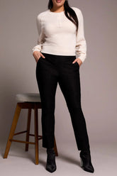 Tribal Sparkle Pull On Ankle Pant With Back Leg Seam