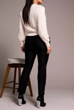 Tribal Sparkle Pull On Ankle Pant With Back Leg Seam