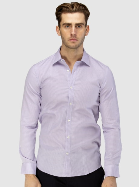 brooksfield career leno weave shirt