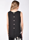 frank lyman black/blush woven top
