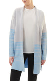 slade stripe block wool knit cardi