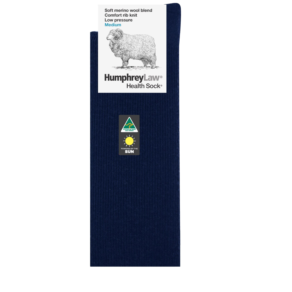 humphrey law health fine merino w/blend rib navy