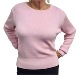 aklanda merino short rib crew jumper