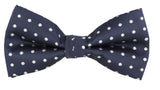 bow tie & pocket square, spot, navy