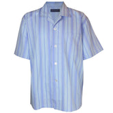 Men's short-sleeve cotton shirt with a colorful windsurfing print