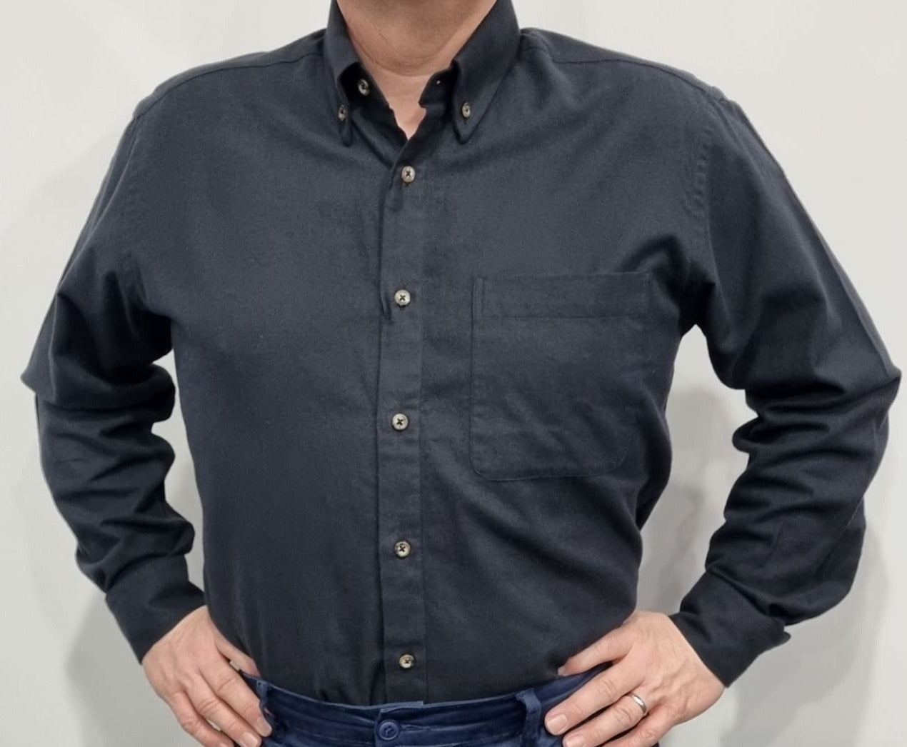 galway shirt black & khaki