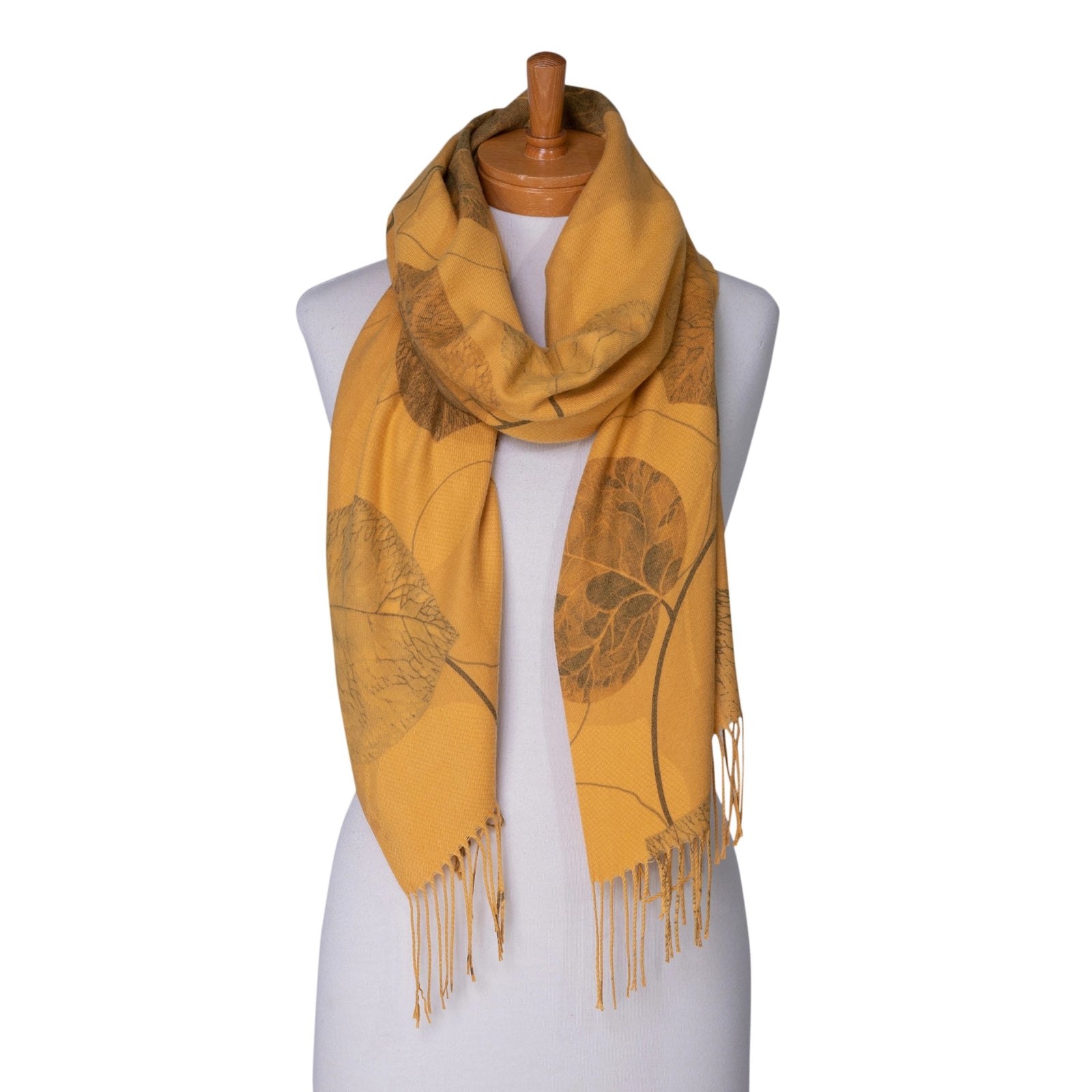 Leaves Print Scarf for Women