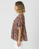 Meredith Choc Ditsy Blouse