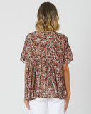 Meredith Choc Ditsy Blouse