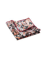 pocket square, paisley pink