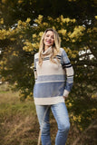 see saw roll neck stripe sweater