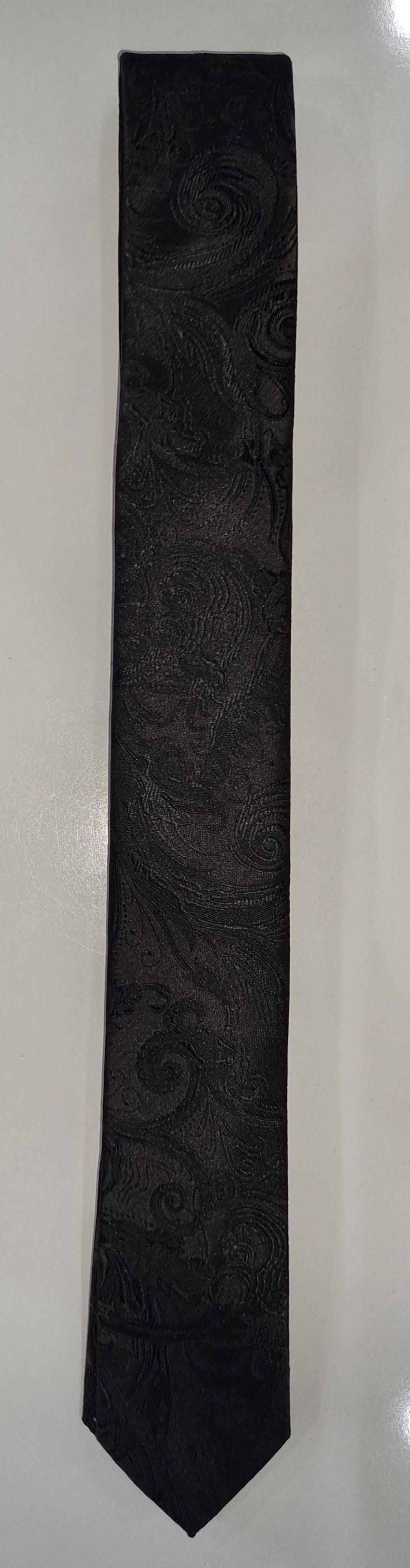 Tapestry Slim Black Tie
