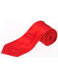 formal satin tie red