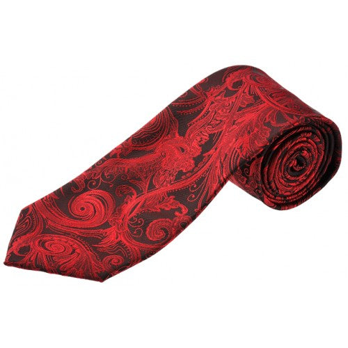 formalaties paisley tie scarlet