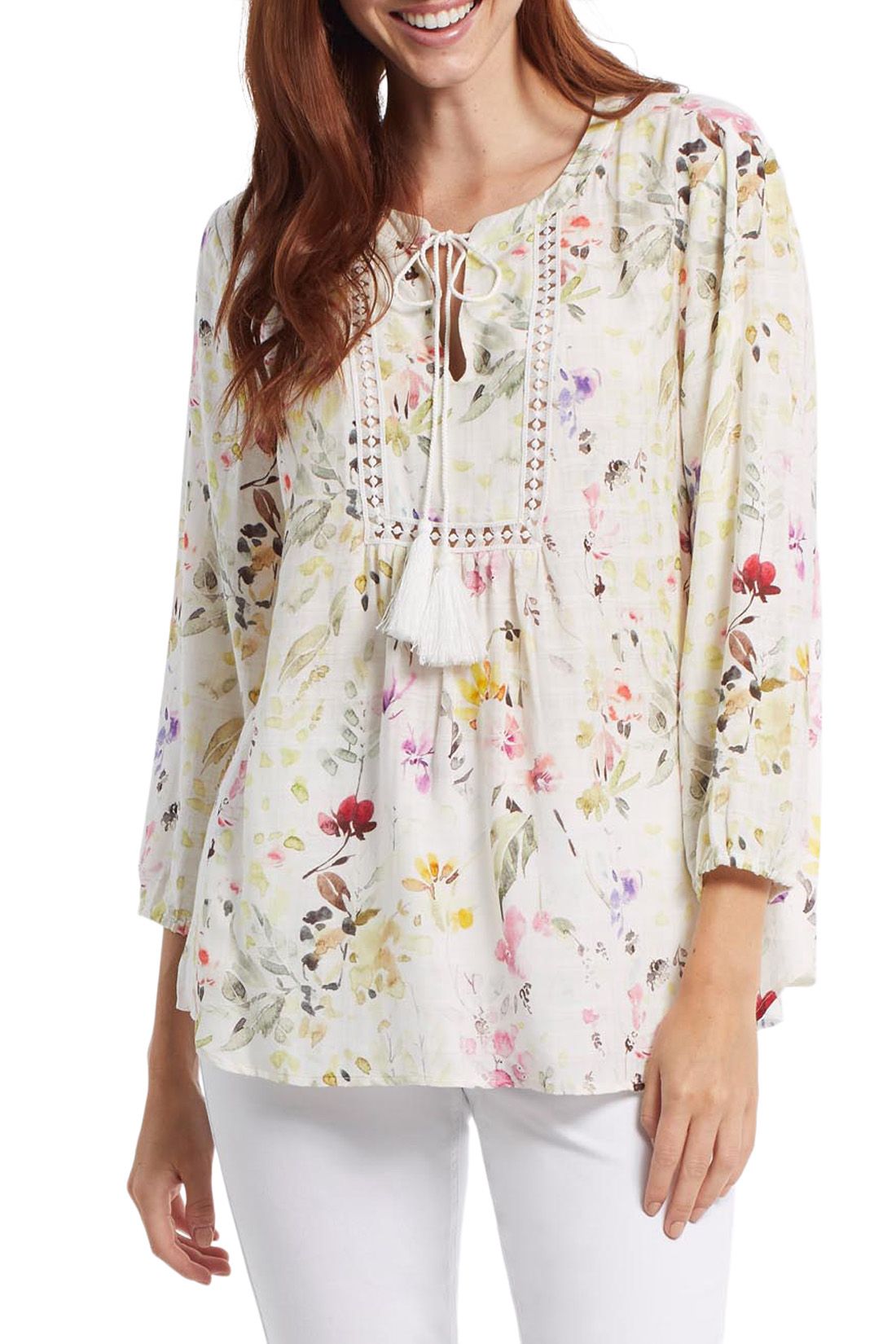 Tribal 3/4 Sleeve Blouse
