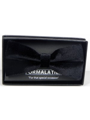 formalaties velvet bow tie black