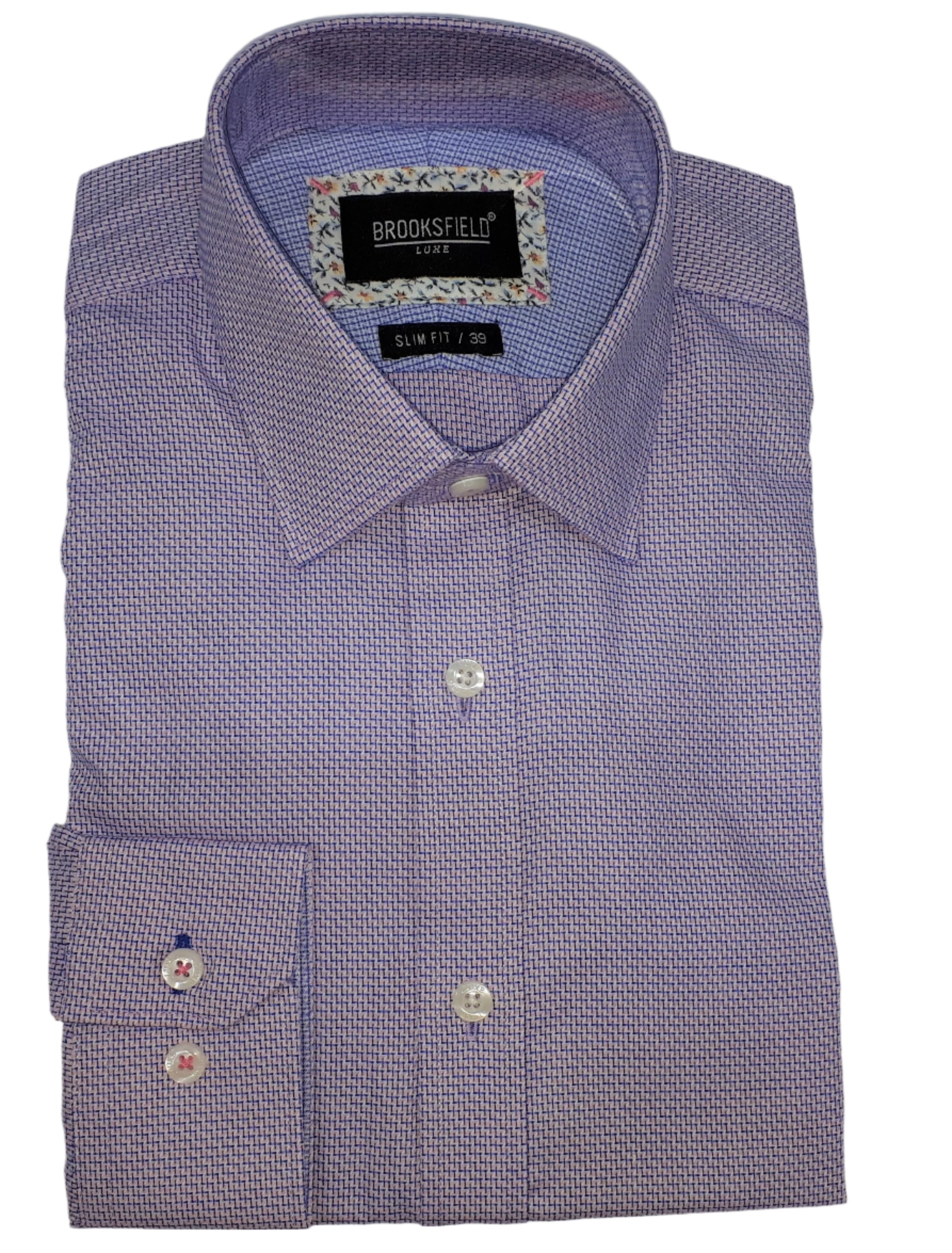 brooksfield luxe intricate weave shirt