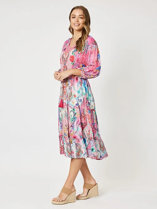 Hammock & Vine Lolly Paisley Floral Print Dress