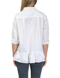 Jump Button Through Ruffle Hem Shirt