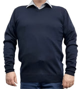 ansett jumper merino vee navy