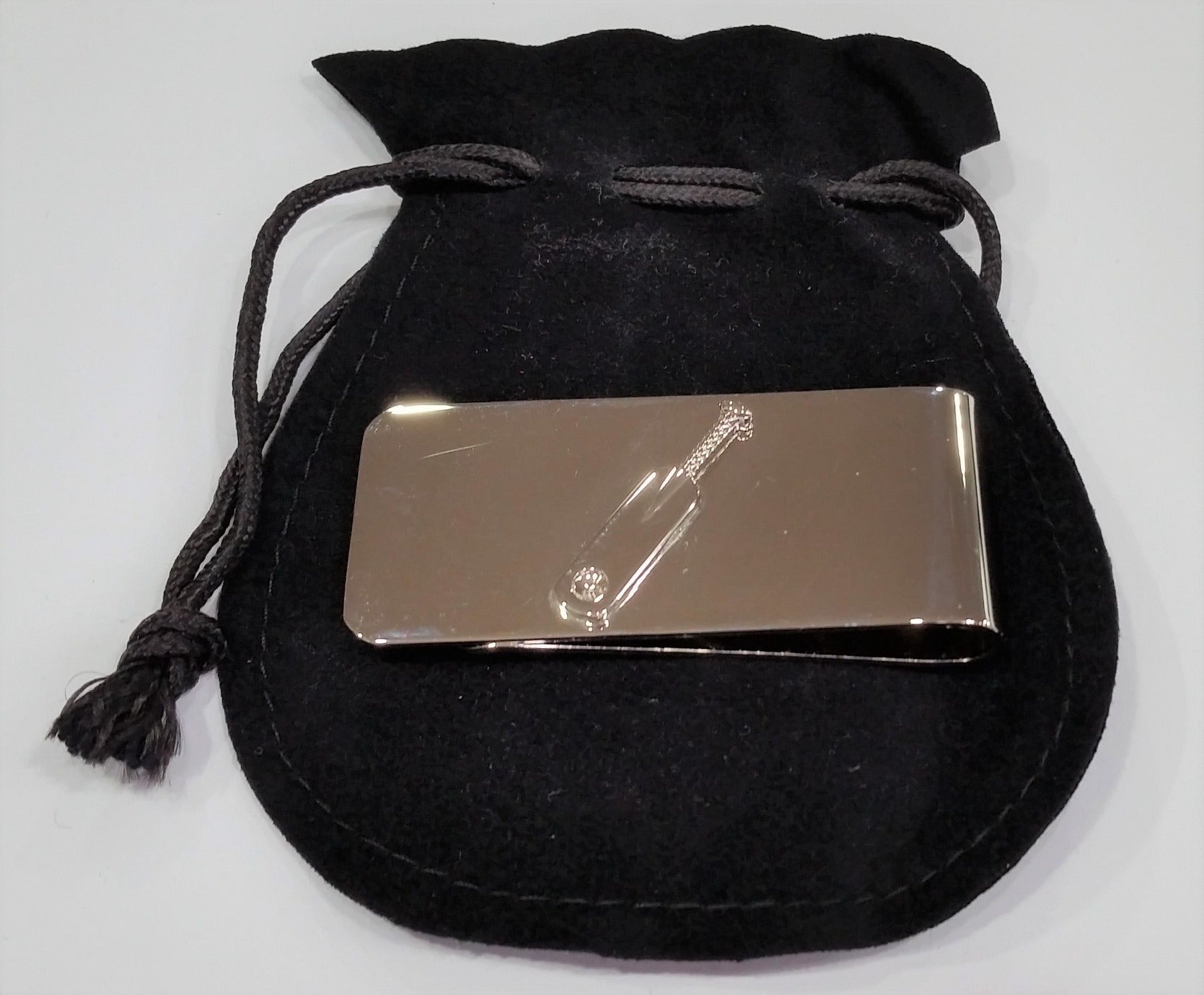 money clip with cricket bat