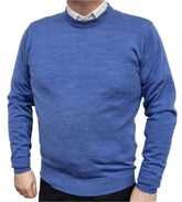 ansett merino crew neck jumper cobalt