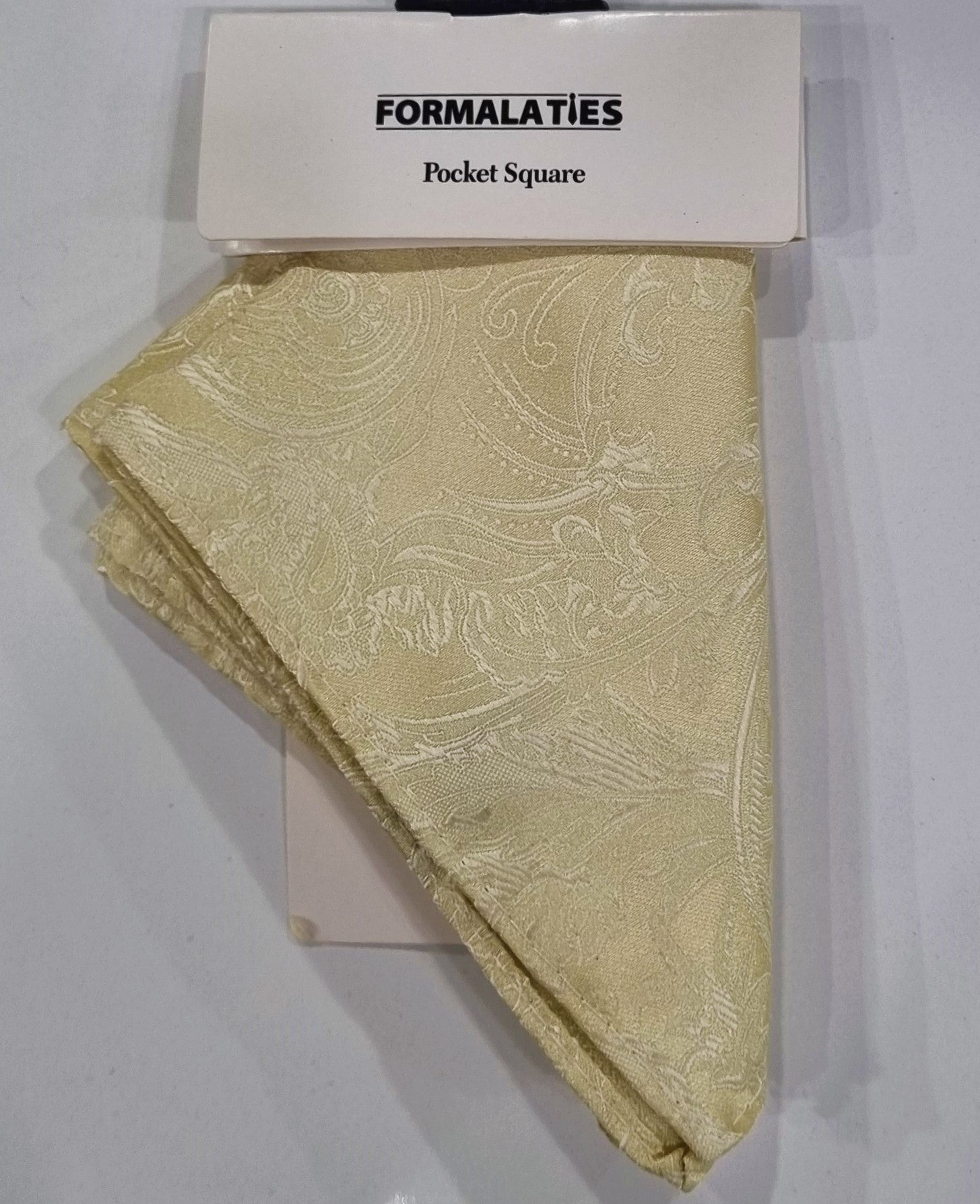 form paisley pocket square ivory