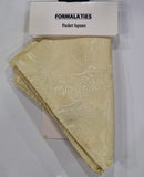 form paisley pocket square ivory